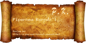 Pipernea Kornél névjegykártya
